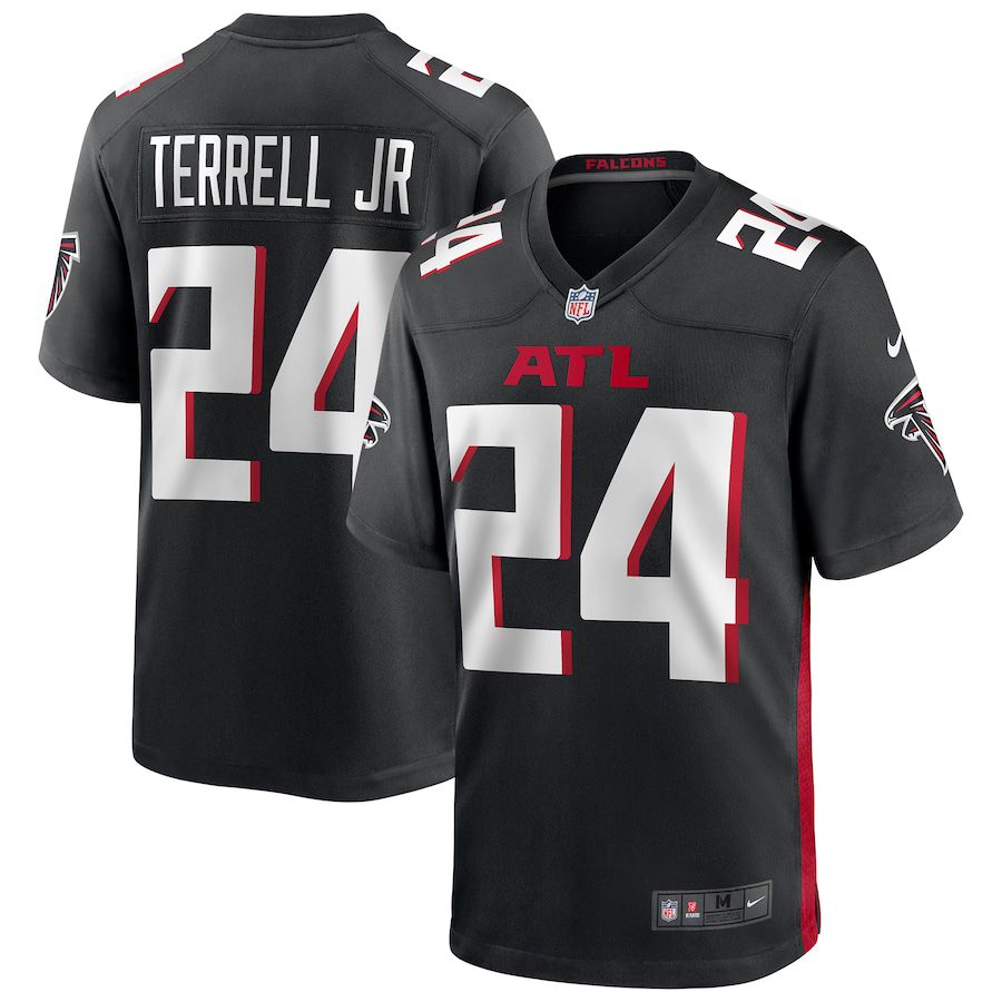 Men Atlanta Falcons 24 Terrell Jr Nike Black Player Game NFL Jersey